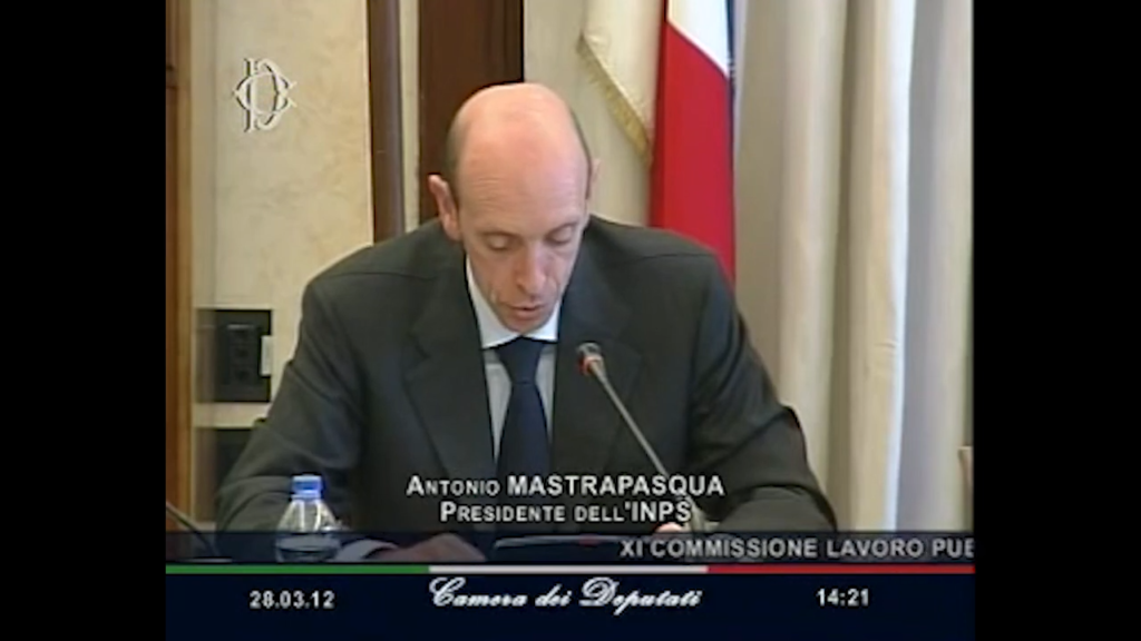 Audizione Antonio Mastrapasqua | XI Commissione Lavoro Pubblico e Privato