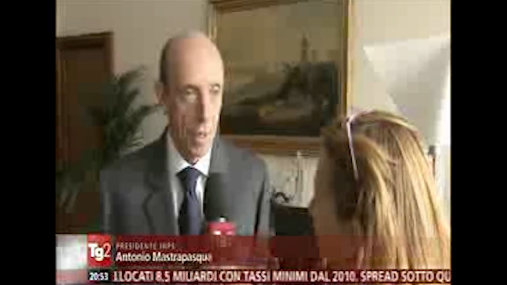 Intervista Antonio Mastrapasqua a Tg2 – 10/01/2013